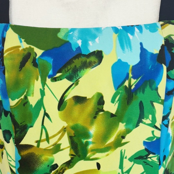 Perceptions Blue Floral Multi Sleeveless A-Line Dress w/ Pockets 14 - Picture 3 of 16